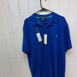 NWT U.S. Polo Assn. Men’s XL Blue Preppy Golf SS Shirt Ultimate Pique NEW